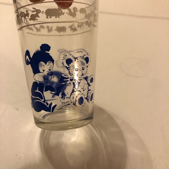 Vintage 1956 Kiddie Kup Swanky Swigs by Kraft Foods with blue animals Bears - Picture 4 of 9